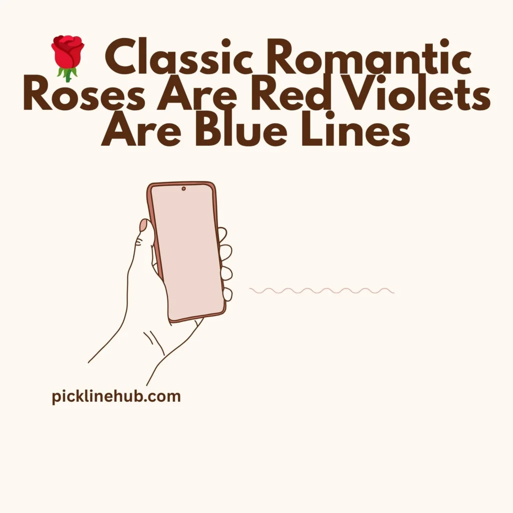 Classic Romantic Roses Are Red Violets Are Blue Lines