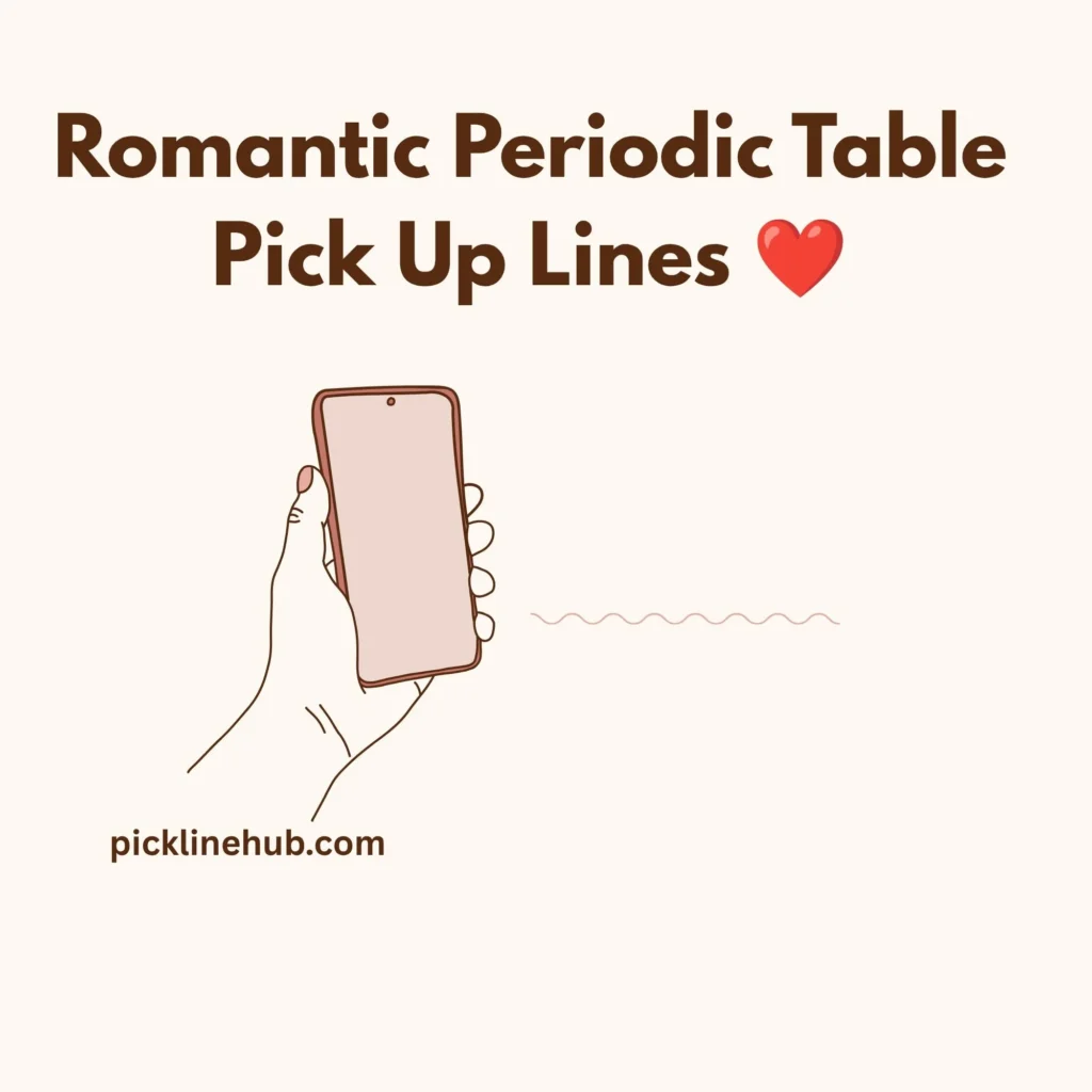 Romantic Periodic Table Pick Up Lines