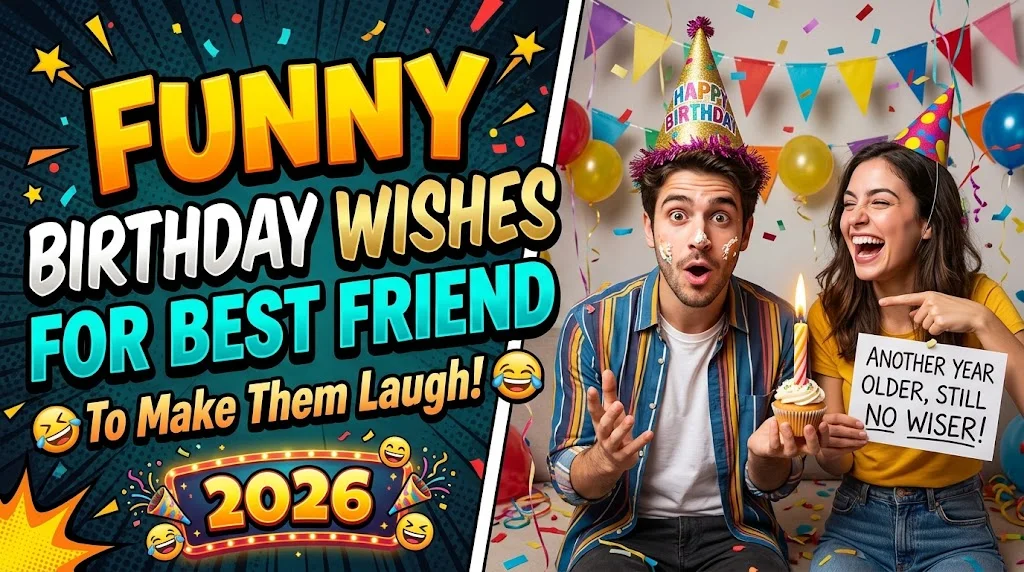 Funny Birthday Wishes for Best Friend