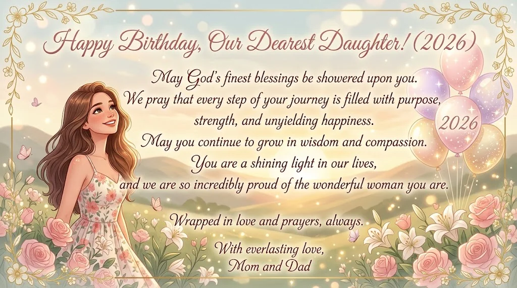 Heart Touching Blessing Birthday Wishes for Daughter