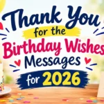Thank You for the Birthday Wishes
