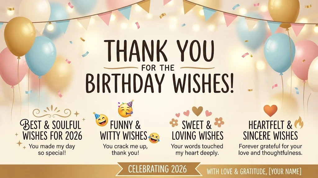 Thank You Message for Birthday Wishes