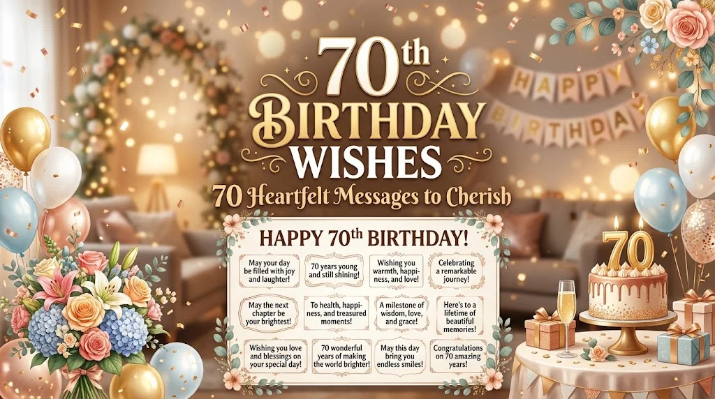 70th Birthday Wishes