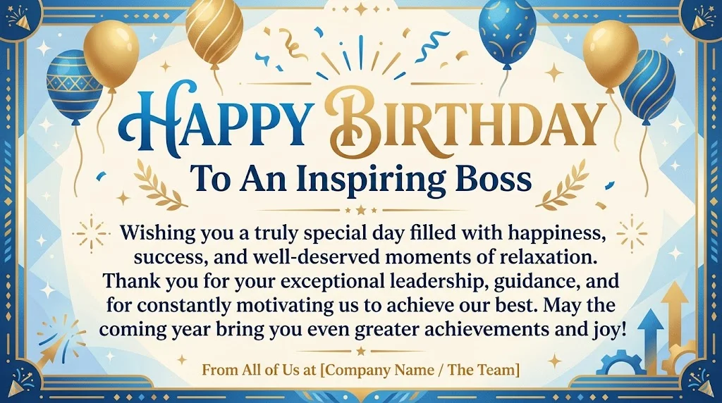 Birthday Wishes For Boss to make his day speacial