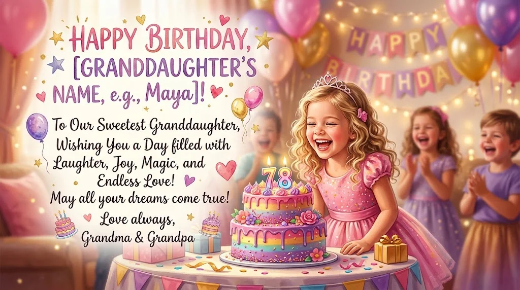 Birthday wishes for granddaughter