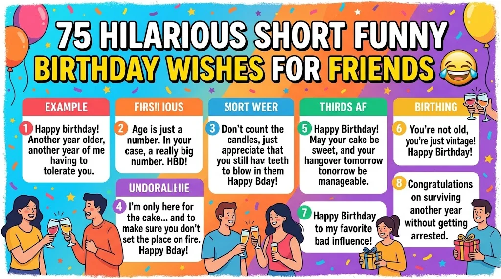 Short Funny Birthday Wishes