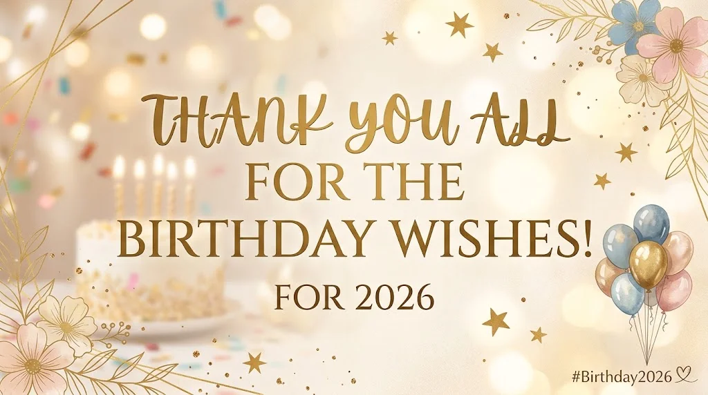 Thank You All For The Birthday Wishes
